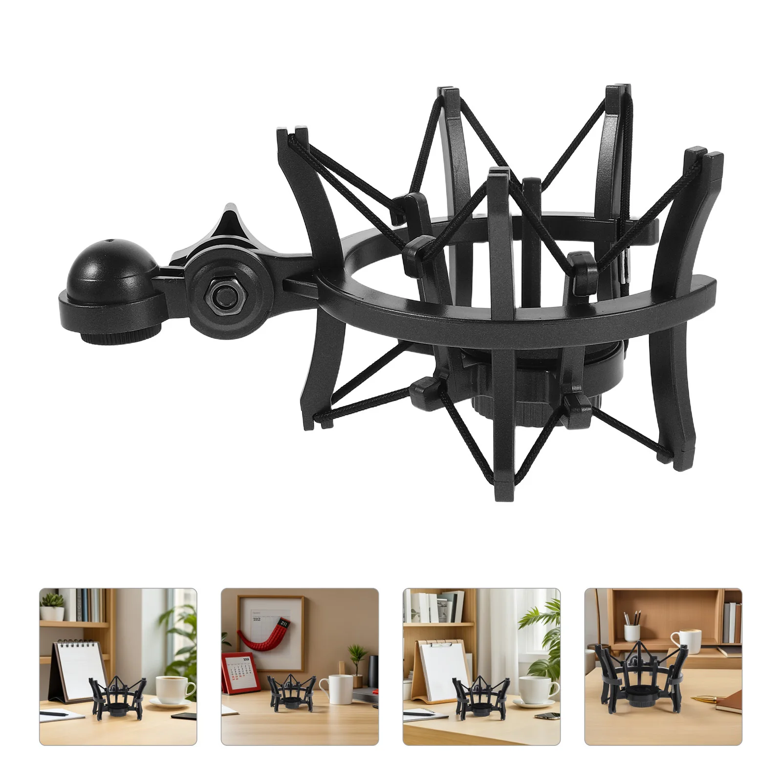 

Shock Mount Mic Holder 2.1cm Plastic Adjustable Microphone Shock Mount for Recording Live Streaming Podcasting