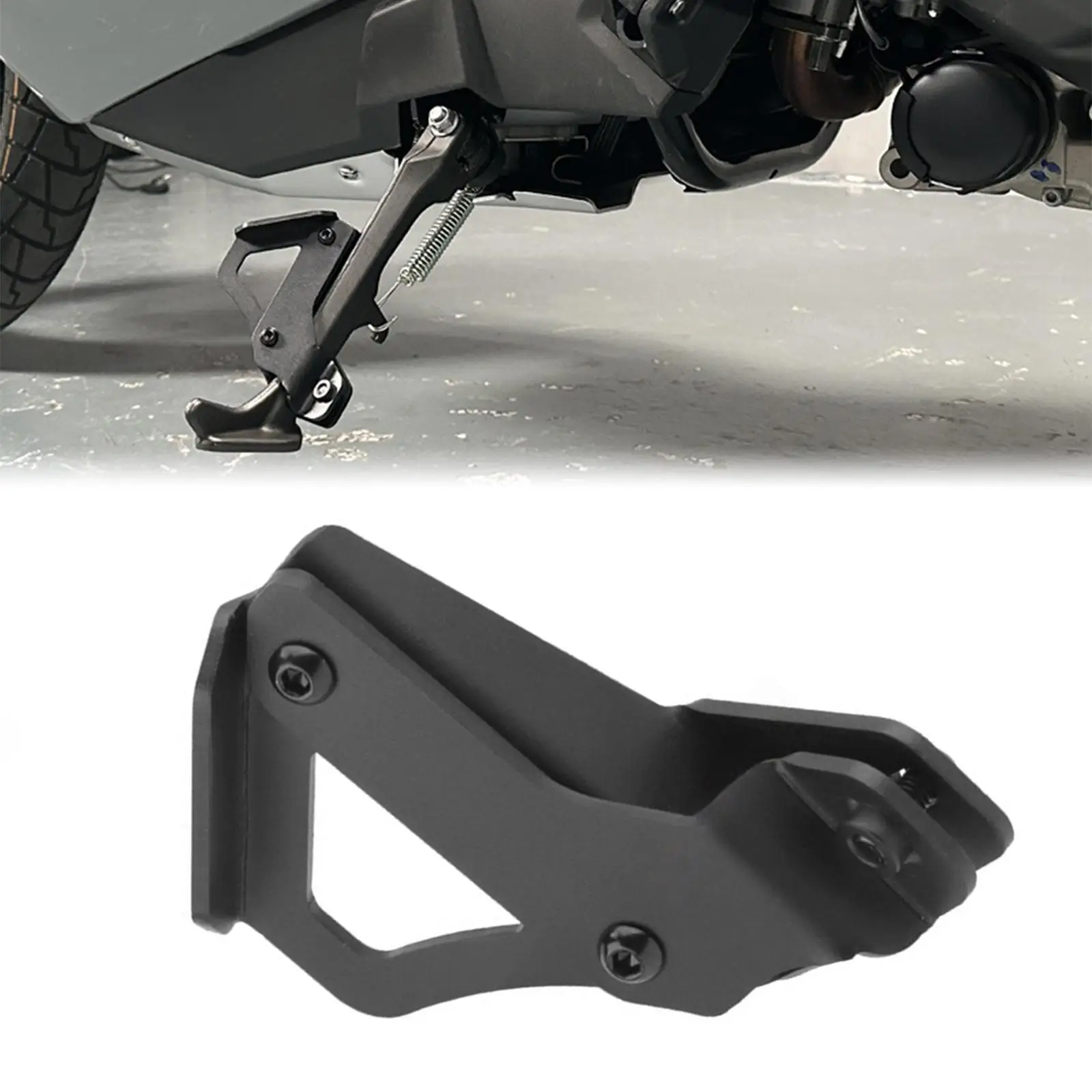 Side Kickstand Aid Support Plate Durable Aluminum Motorcycle Accessories Universal Camping Stand for Modification and Repair