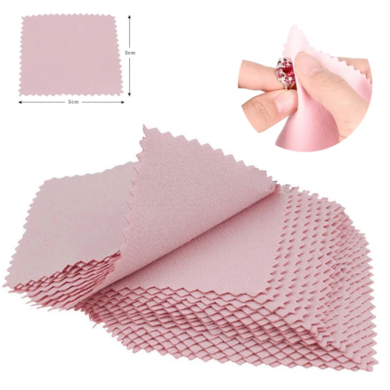 50pcs/10pcs/Pack Polish Cleaning Polishing Cloth fit DIY charms Bracelets Bangle Neckleck Cleaning Cloth Wiping Cloth Of Jewelry