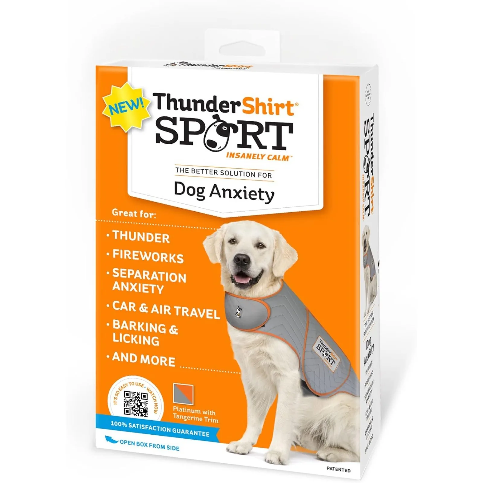 Thundershirt dogs clothing Thundershirt Dog Anxiety Jacket, Platinum, X-Large US