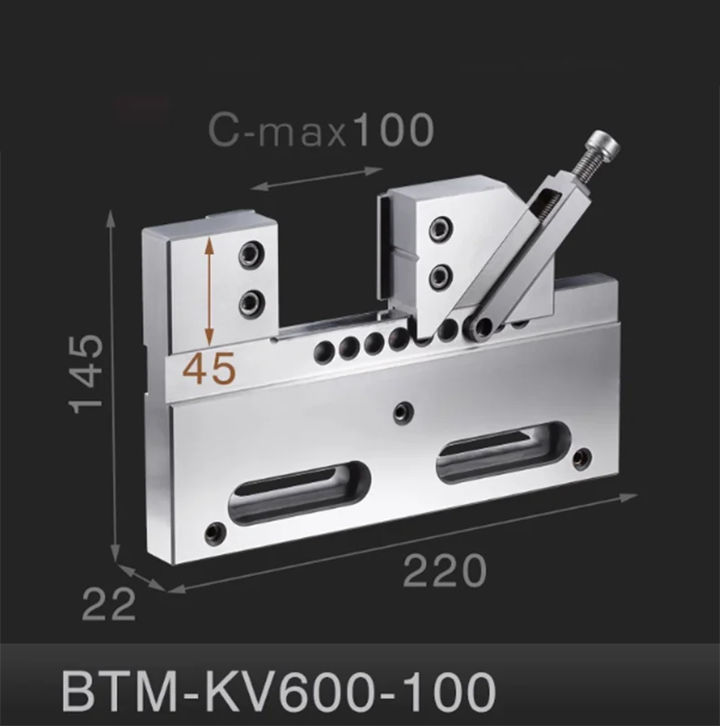 

BTM-KV600 Wire Cutting Fixture Stainless Steel Micro-Adjustment Spark Machine Slow-Walking Wire Pressure Plate 1PC