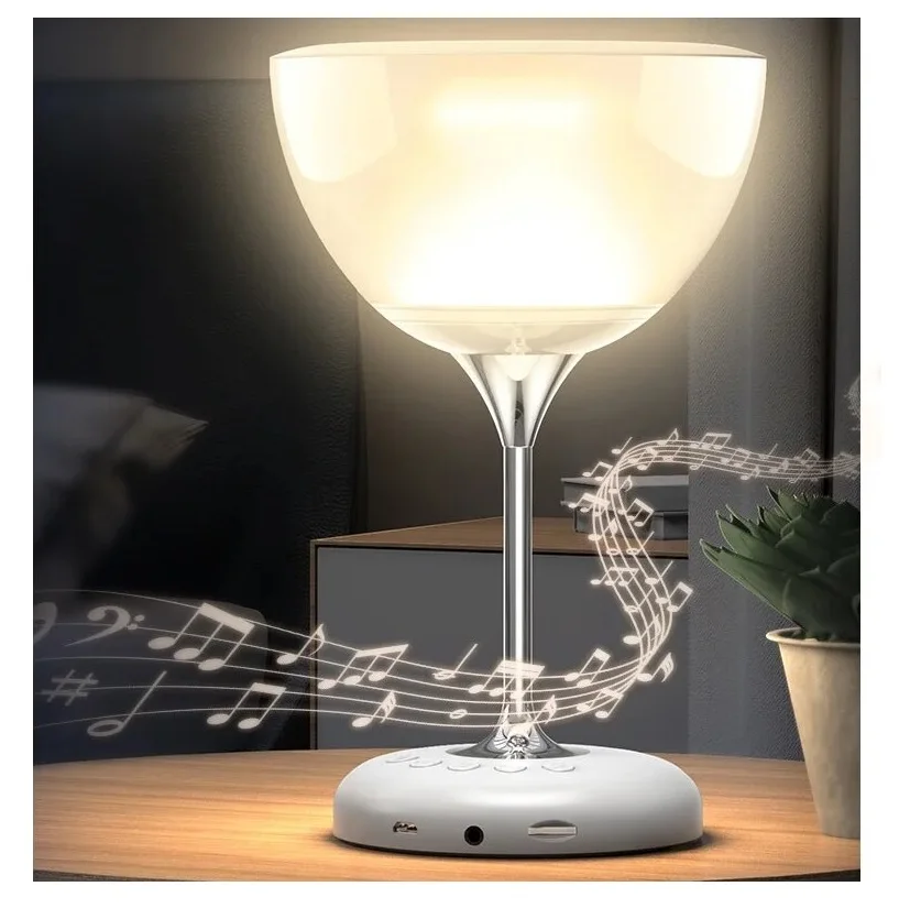 4 IN1 ワイヤレス Bluetooth オーディオスピーカーホームステレオスピーカー Led 色変更 RGB ナイトライトテーブルランプサポート TF カード FM