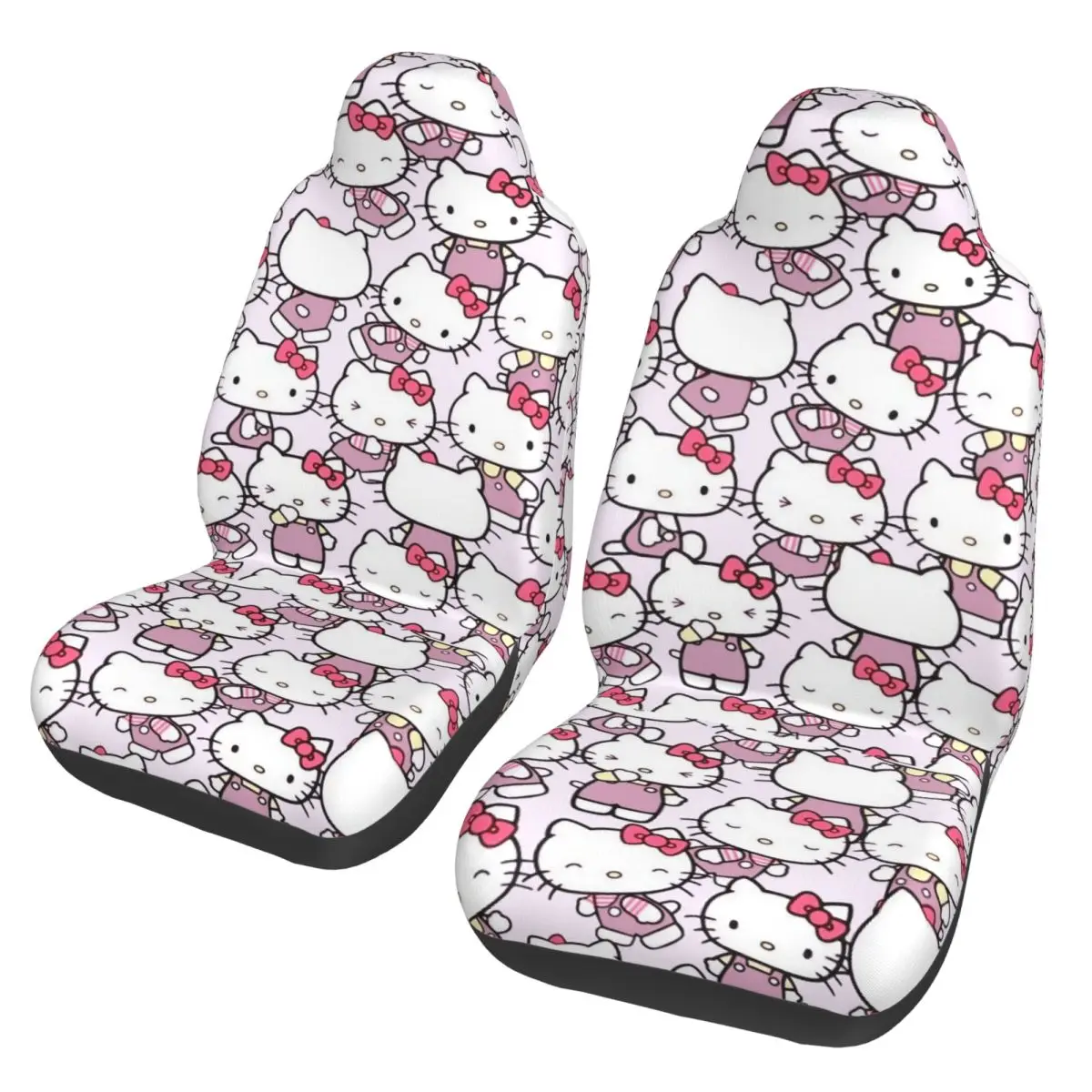 

Hello Kitty Pattern Universal Car Seat Cover Waterproof For SUV Kawaii Cartoon Seat Covers Fabric Hunting