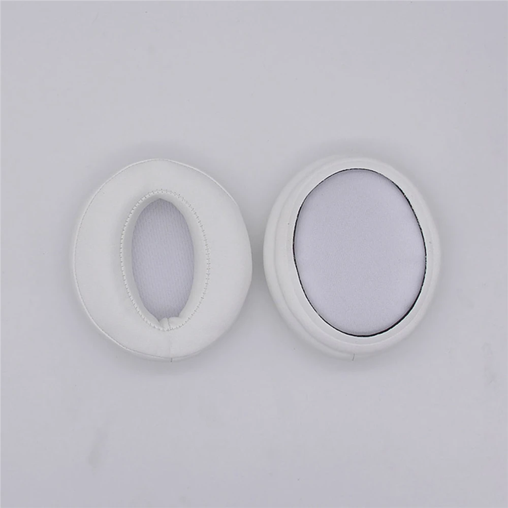 2 pçs earmuff branco fone de ouvido earcap para sennheiser hd4.50 caso de couro fone de ouvido capa esponja
