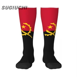 Angola Flag Polyester 3D Printed Socks For Men Women Casual High Quality Kawaii Socks Street Skateboard Socks
