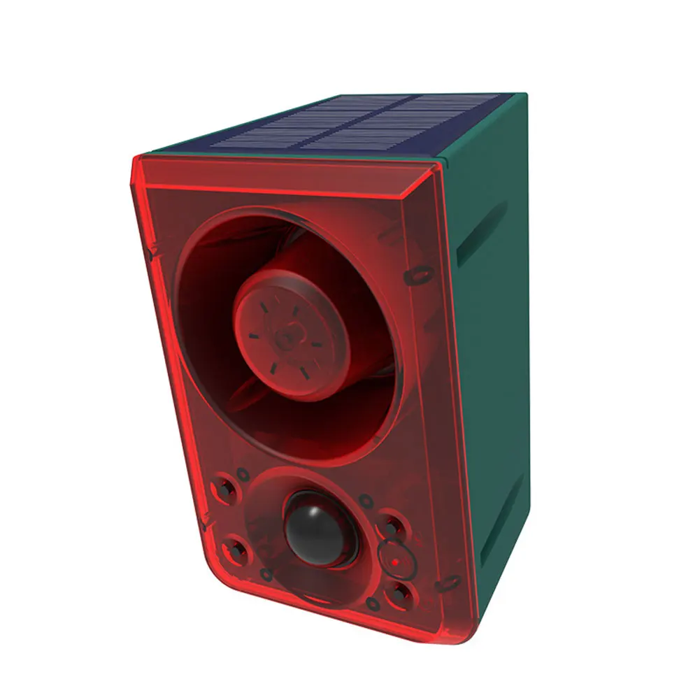 إنذار مستشعر الحركة الشمسية في الهواء الطلق، صانع الضوضاء بصوت عالٍ، يدعم التسجيل وحجم قابل للتعديل، إنذار التعريفي بالأشعة تحت الحمراء الشمسية #5