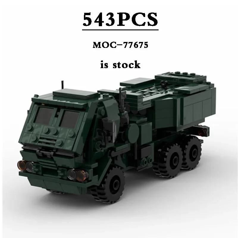 MOC-77675 Army Series - M142 Military Missile Car Truck Toy Building Block Model 543PCS Truck Model Birthday Gift Christmas Gift