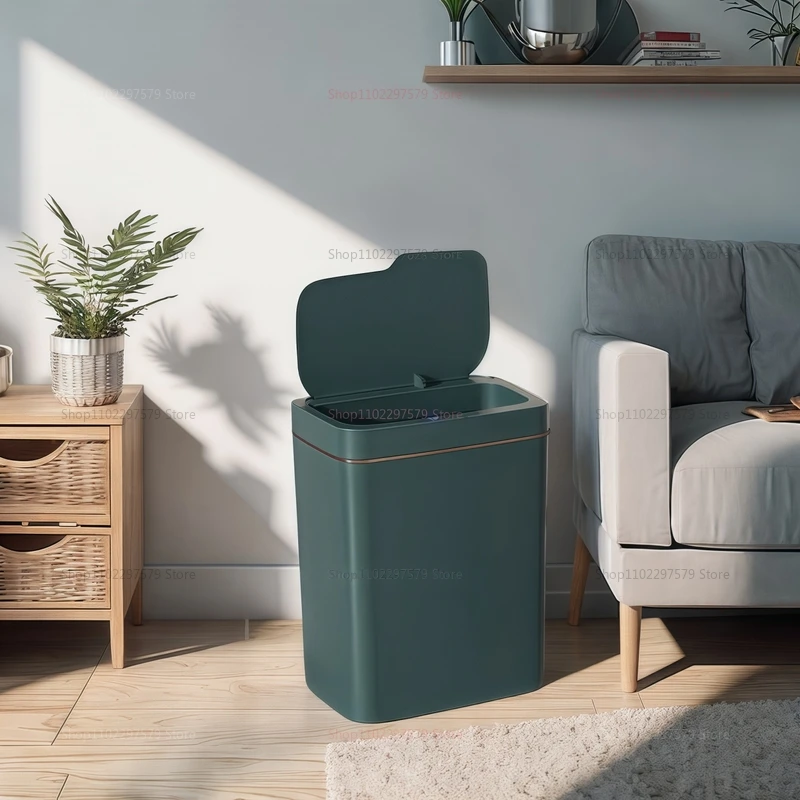 Водонепроницаемый полностью автоматический интеллектуальный мусорный бак для дома, индукционный дом, 2024, новая большая вместимость для гостиной и ценной ванной комнаты