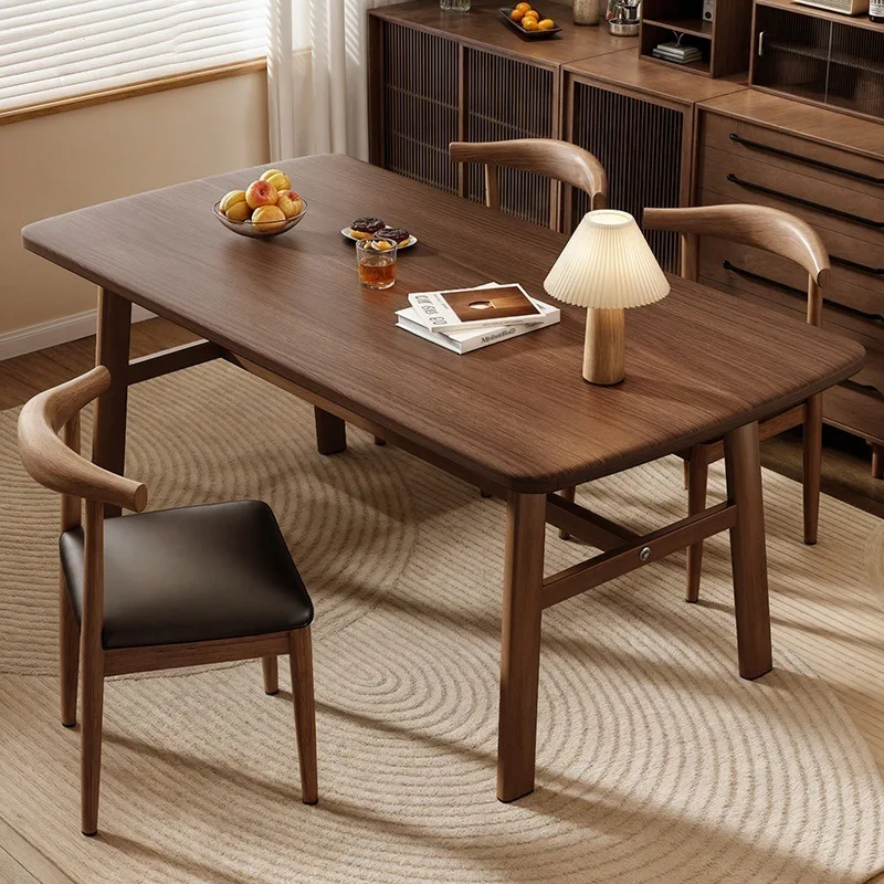 

Dining table household small apartment medieval dining table rectangular modern simple rental room catering commercial table and