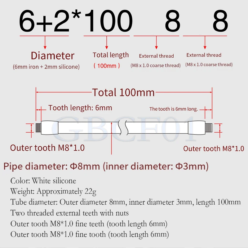 Metal Positioning Hose Universal Gooseneck Tube for Working Lamp Fittings Lighting DIY Accessories M6/M8/M10 Bendable Stay Rod