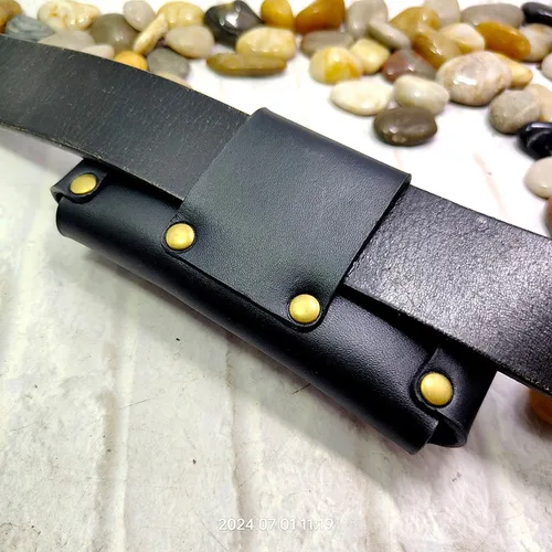 Imagen 2 del producto Funda de cuchillo plegable Horizontal, paquete de cinturón, bolsa de cintura, funda de cuchillo del ejército, cuero genuino, MT-JD2 personalizado
