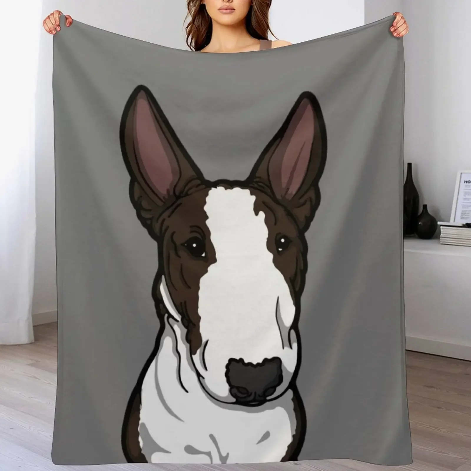 

Плед для дивана Frank The English Bull Terrier, большой размер, с дизайнерским рисунком