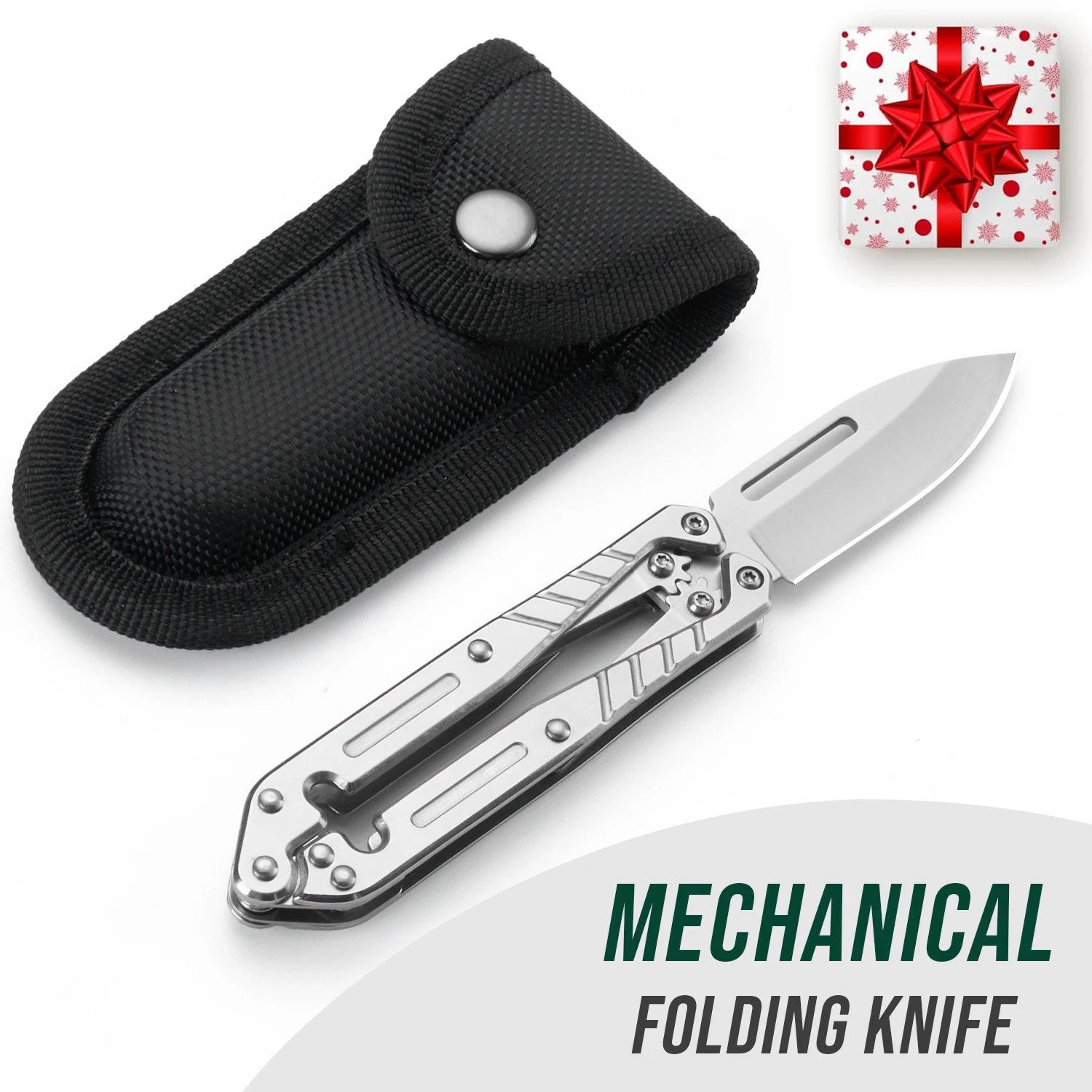 Image of Tragbares Mechanisches Taschenwerkzeug, Kompaktes EDC-Gerät für Tägliches Schneiden von Kisten, Seilen und Ästen, Robustes Metall-Universaltwerkzeug mit Gürtel