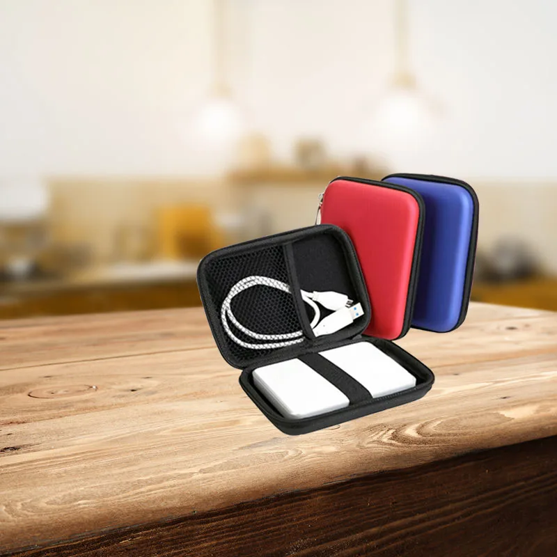 

Multi functional headphone data cable portable hard drive case for 2.5 Inch USB HDD Hard Disk Drive Protect Bag