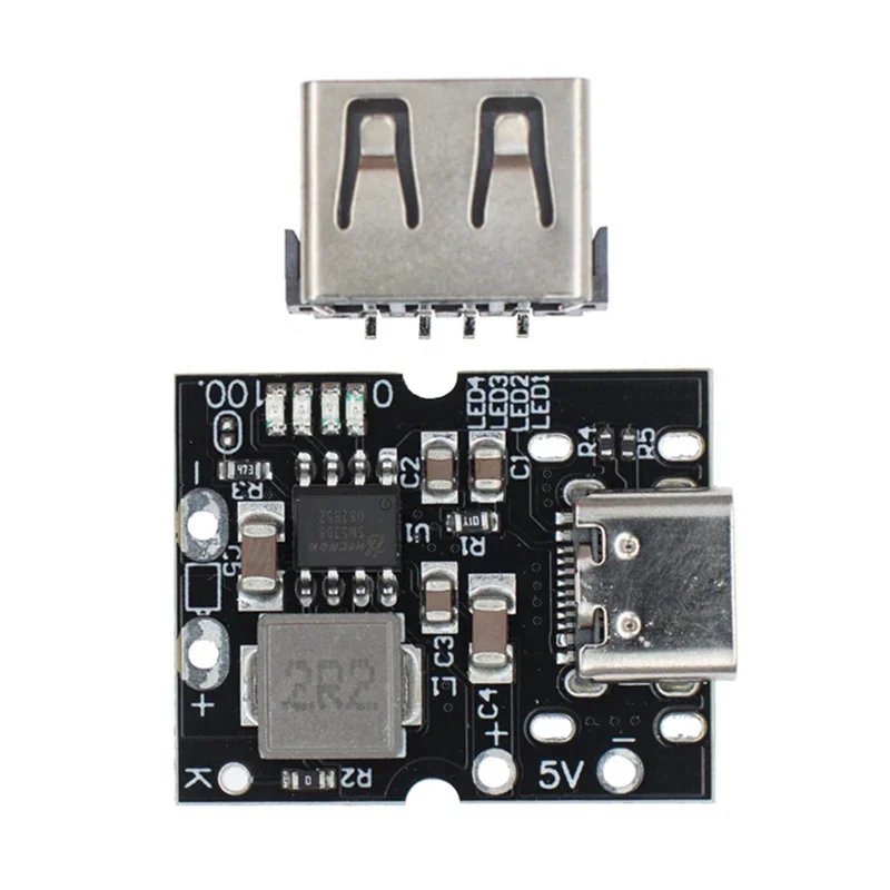 2X Type-C USB 5V 2A Boost Converter Step-Up Power Module Lithium Battery Charging Protection Board Charger,No Welding-ABJU