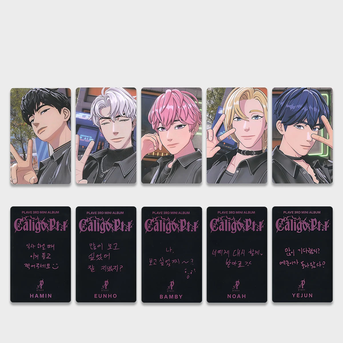Wholesale Plave Member Cosplay Double Sides Glossy Postcards Bamby Yejun Hamin Selfie Photocard Eunho Noah Fashion Lomo Cards