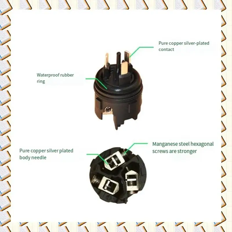 

A14M Водонепроницаемая вилка светодиодного дисплея Оборудование для сценического освещения Многофункциональные удобные вилки для разъема питания освещения, прочный B-Si