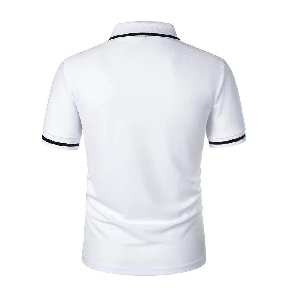 Herren Sommer Neues Modisches Kurzarm-Poloshirt, Lockeres Lässiges Poloshirt mit Tasche, Atmungsaktives Männer-Oberteil – Detail 16