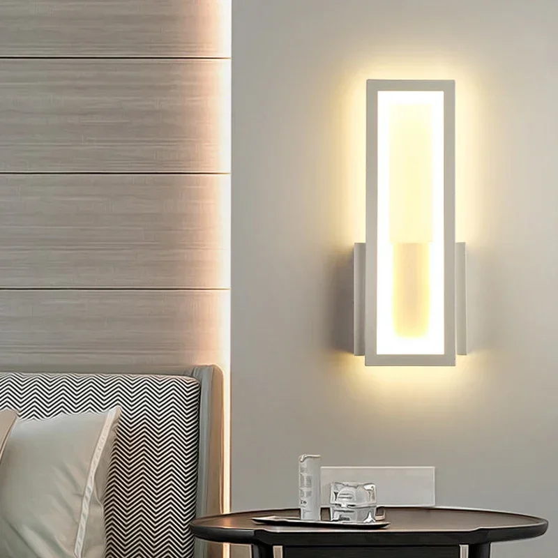 Nordic conduziu a lâmpada de parede luminária interior 27w moderno e minimalista arandela luzes sala estar quarto cabeceira decoração interior