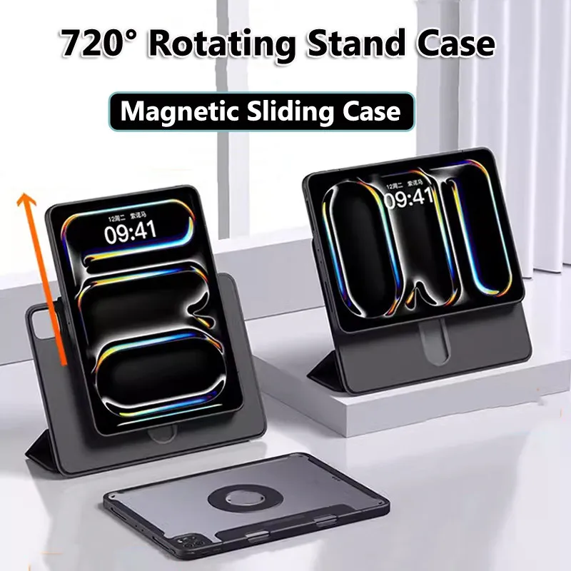 Ifacemall Ipad Case For Pro 13 2024 7th Air11 10.2 7th 8th 9th 10th Air4 5 10.9 Pro 11 12.9 Protective Case 360° Rotating Pouch