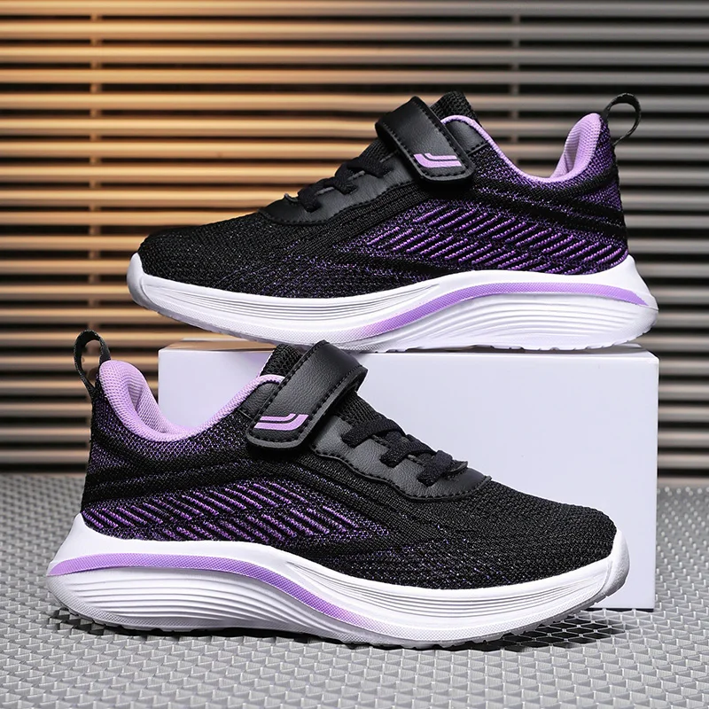 

Милые повседневные кроссовки для девочек, легкие дышащие кроссовки с сеткой для детей, нескользящие детские теннисные прогулочные туфли на мягкой подошве