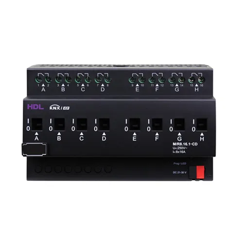 HDL M/R8.16.1-CD KNX 8CH 16A High Power Smart Switch Module Current Detection Plastic Automation Smart Home System