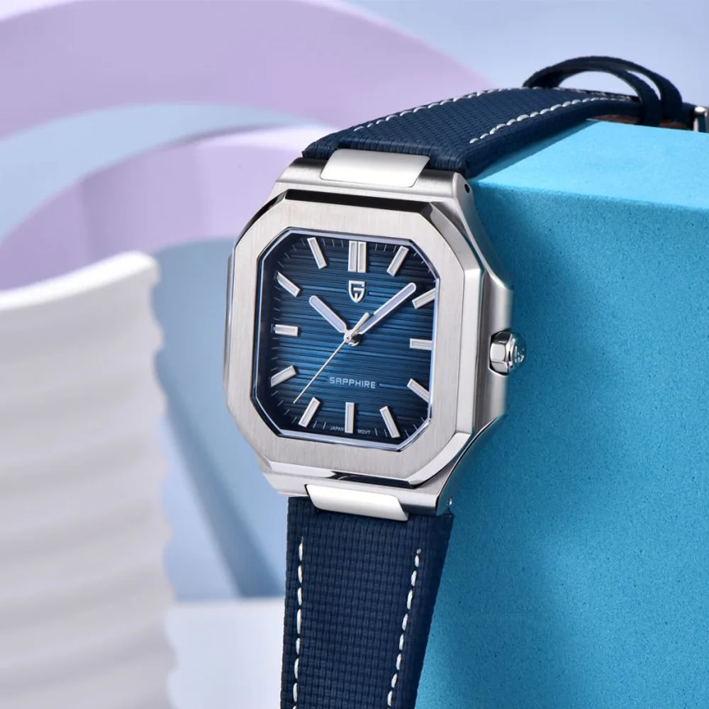 Neue PAGANI DESIGN Quadratische Herren-Quarzuhr, Top-Luxus, Sport, wasserdicht, Saphir-Edelstahl, Business-Herrenuhr