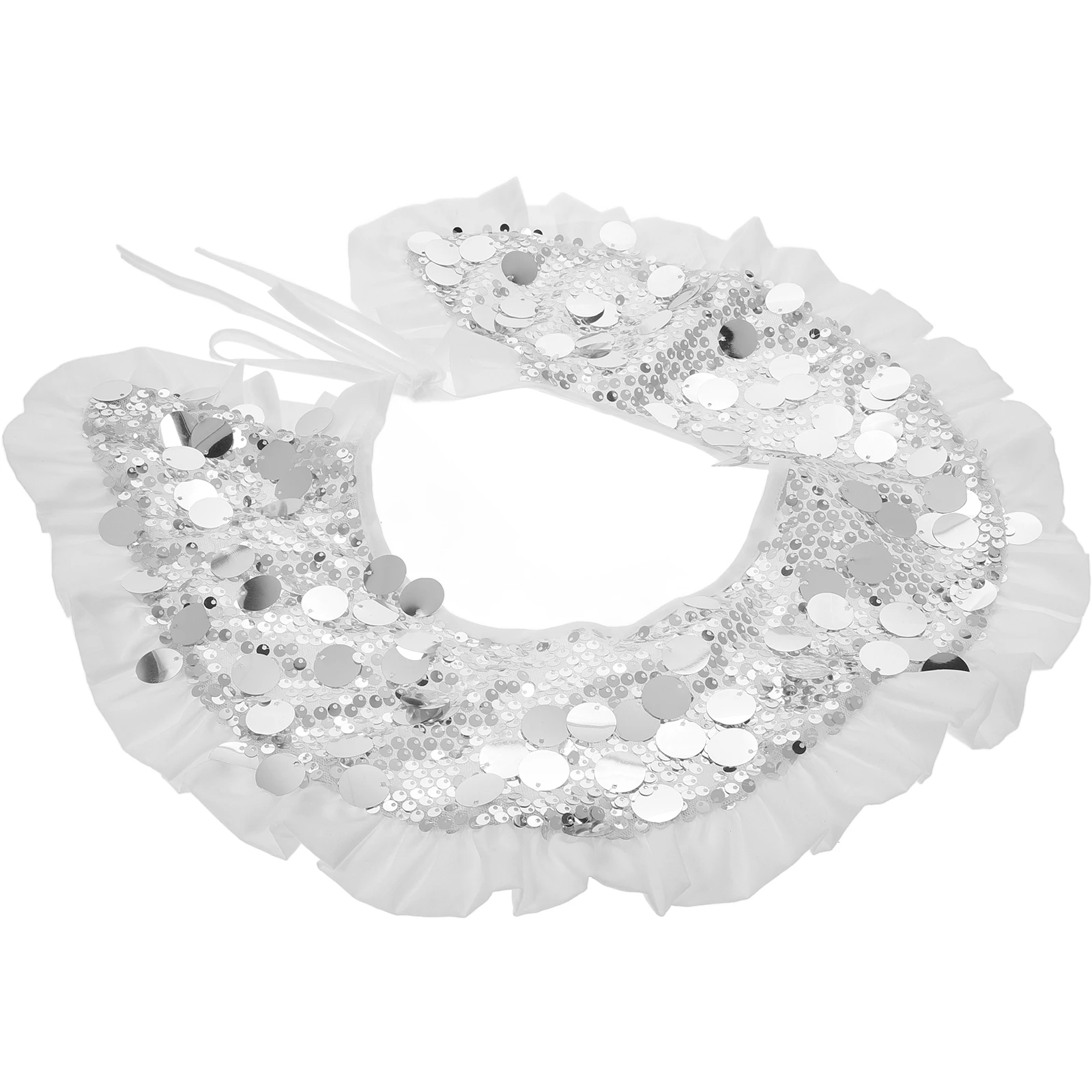 

Sequin Fake Collar Detachable Blouse Blouse Necklace Glitter Neckwear Sequin Fake Collar Beaded Women Versatile