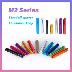 10Pcs M2 Female Aluminum Round Threaded Standoff Spacer Sleeve Rod Long Nuts Connector Length 6mm~50mm