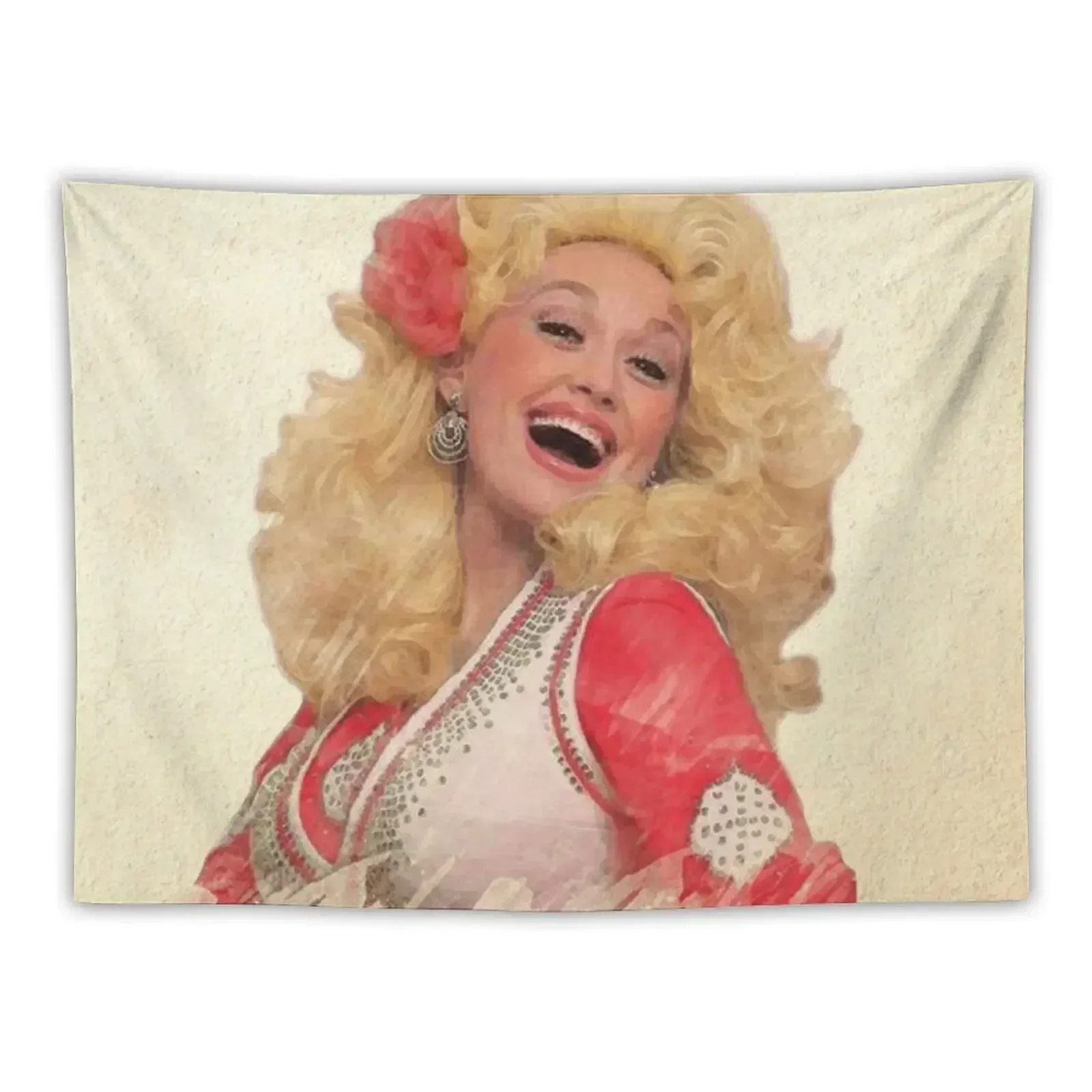 Dolly Parton - Watercolor Tapestry Room Decorator Aesthetic Room Decorations Tapestry