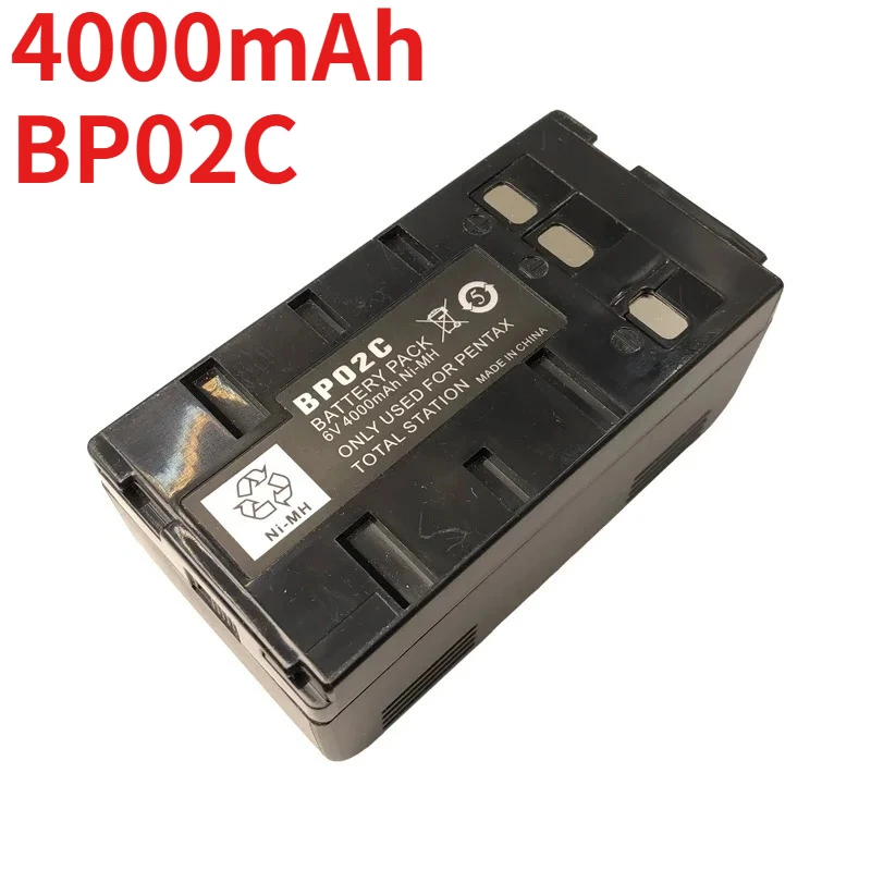 6V 4000mAh NI‑MH BP02C Replacement Batteries for Pentax R‑322 422 822 202NE 322N Total Station Surveying Instrument Handheld GPS