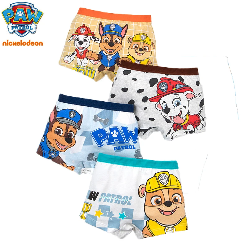 Hot Genuine Paw Patrol boys girls undepants cotton underwear 3-7-9-12-year-old kids four corner children toy Birthday gift