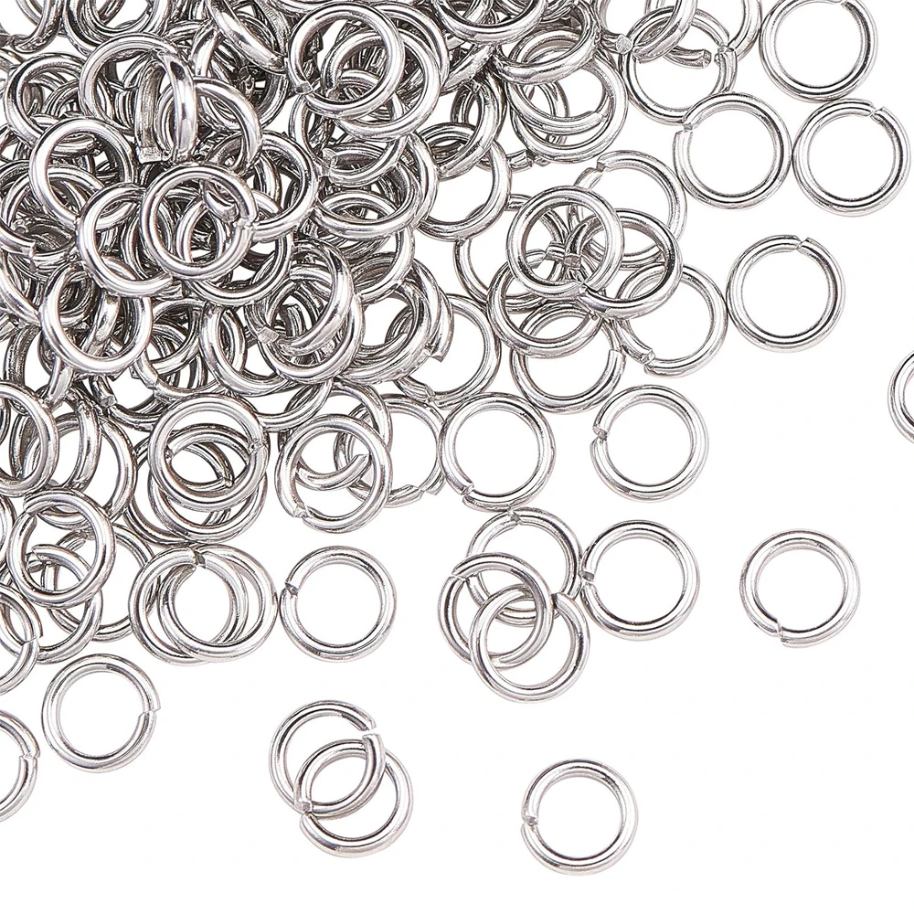5000Pcs/bag 4mm Stainless Steel Open Jump Rings Connectors 0.8mm Thick Chainmail Making Jewelry Findings view 5