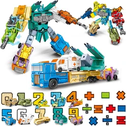Number Robot Digit Transformation Math Robot Deformation Assemble Toys for Kids Education
