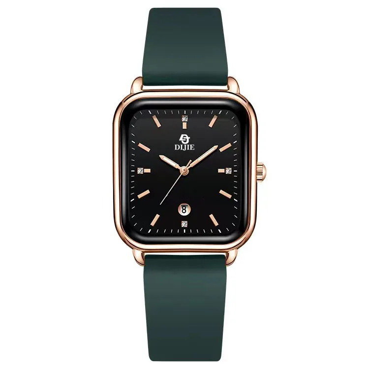 Fashion Women's Watch Luxury Silicone Strap Quartz Wristwatch Simple Elegant Bracelet With Date Luminous Hands Original Brand