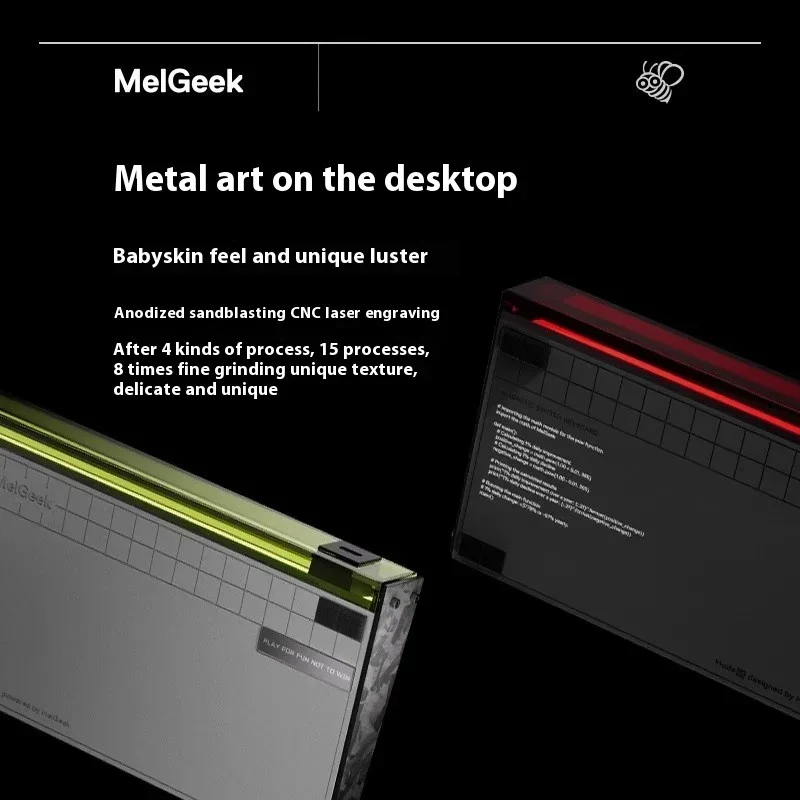 

Melgeek MADE68UItra + клавиатура с магнитным переключателем, алюминиевый сплав, игровая клавиатура для киберспорта 14, изготовленная на заказ RGB, горячая замена, геймер Valorant CS
