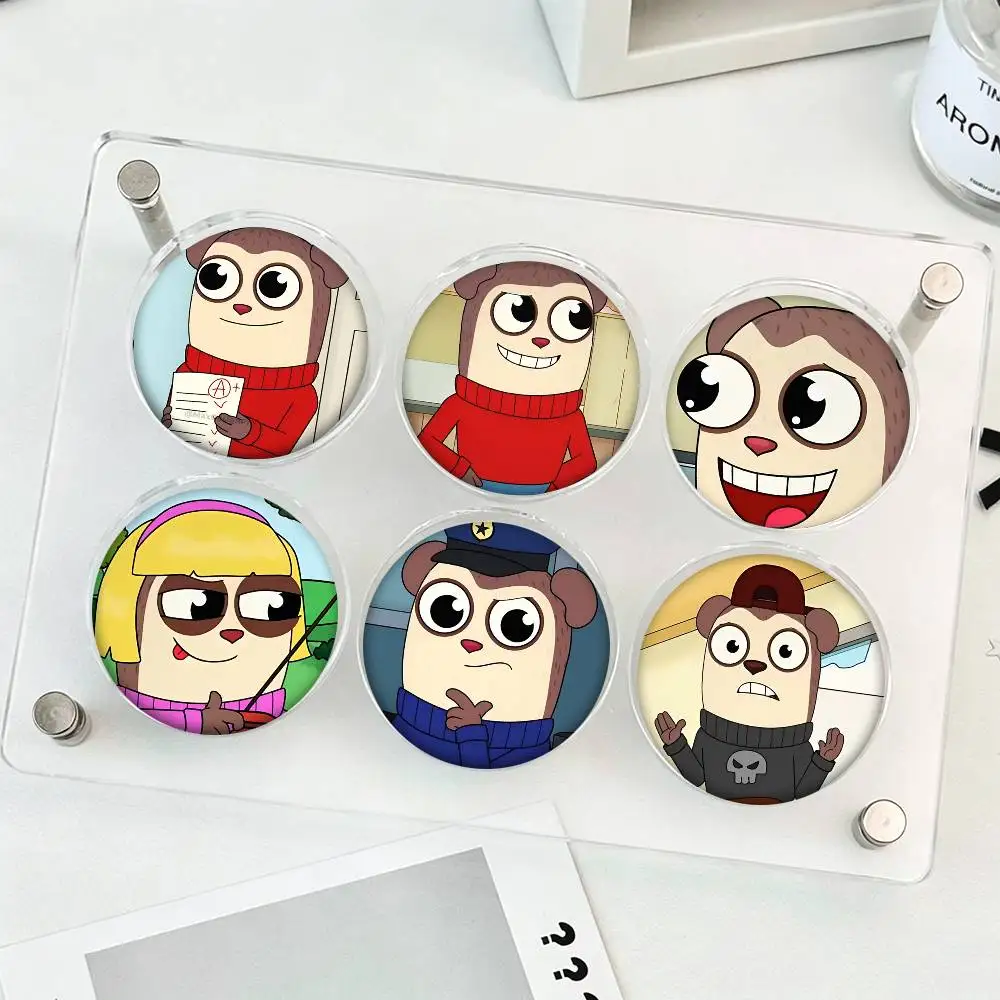 1pc Max Design Pro Anime Cartoon Style Badge Brooches On Backpack Decoration Round Enamel Pins For Accessorys