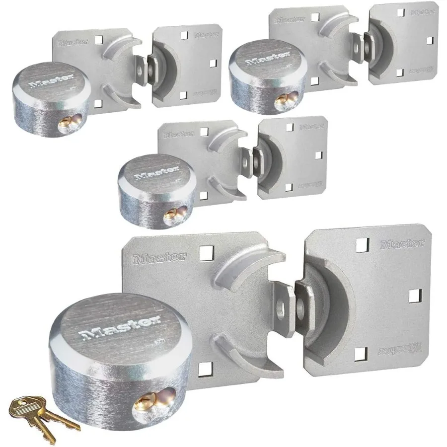 Hasp/Hidden Shackle 4-Piece Keyed Alike Padlocks 770-6271NKA-4 with BumpStop Technology for High-Security Applications in Indus