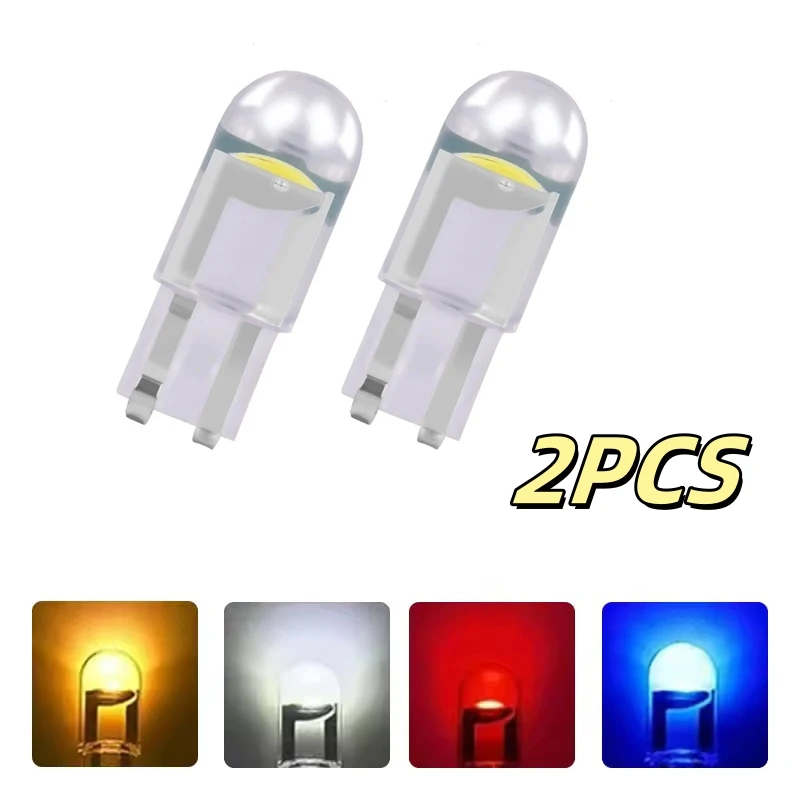 2PCS Signal Lamp T10 W5W 194 168 COB LED Lights for Car Wedge Parking Light Side Door Bulb Instrument Lamp Auto License Plate
