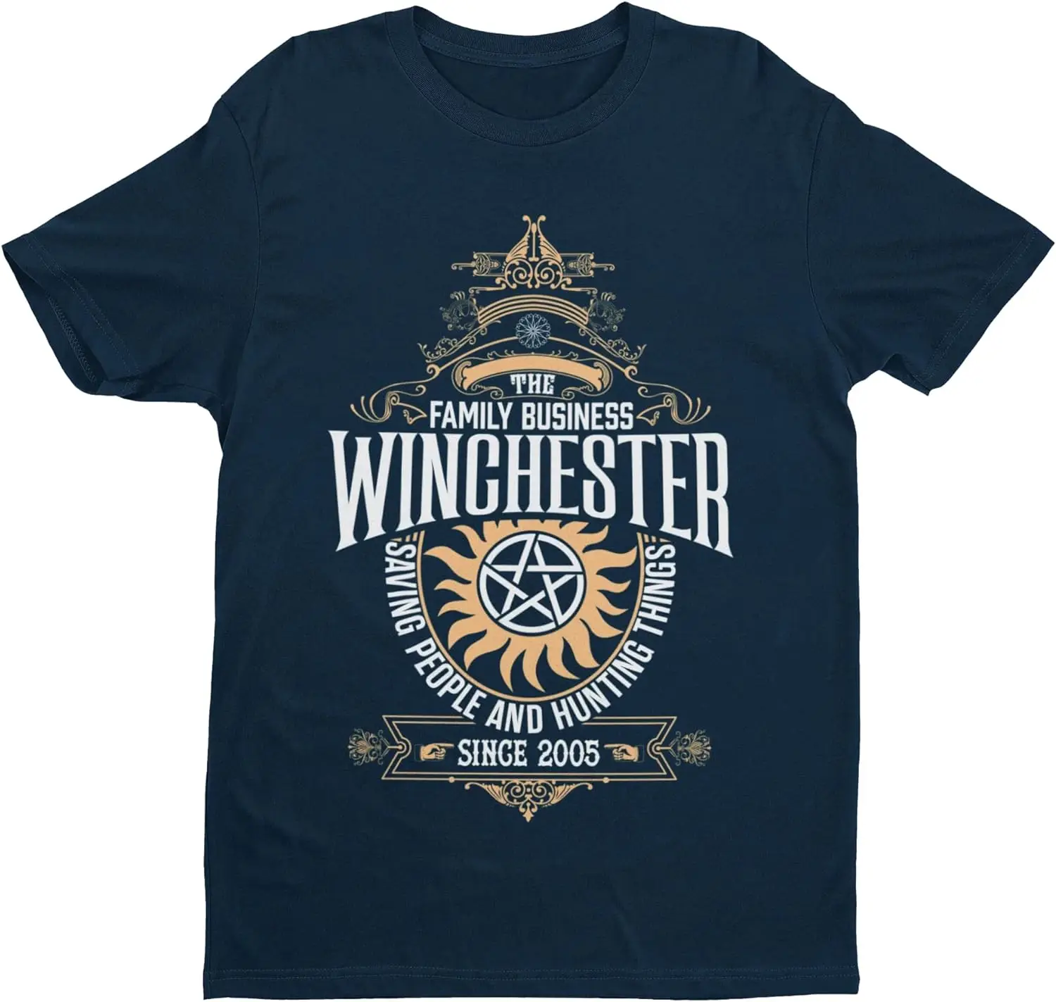 Galaxy Tees Mens Retro Winchester Brothers Family Business T Shirt a maniche corte