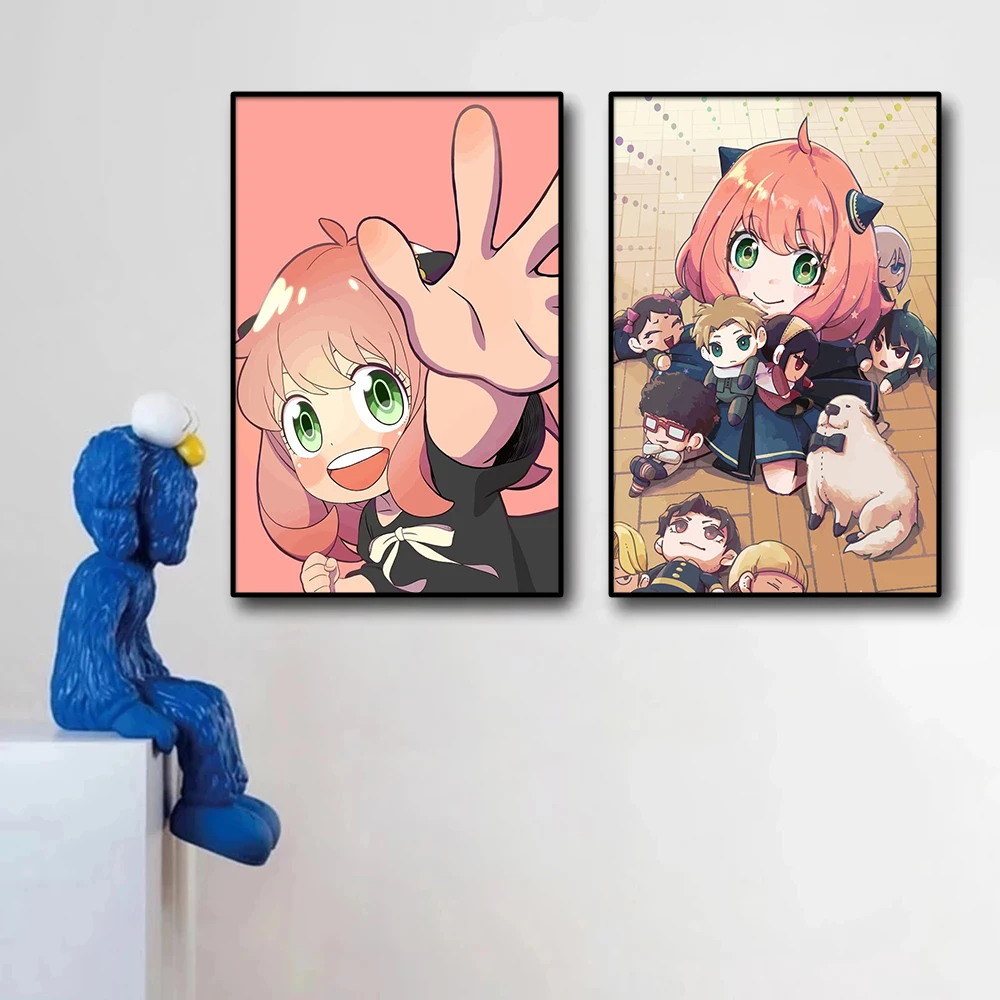 Classic Anime Spy X Family Poster Canvas Painting Dusk Ania Foger Joel Foger Bond Fogger Wall Art Cartoon Character Prints Gifts