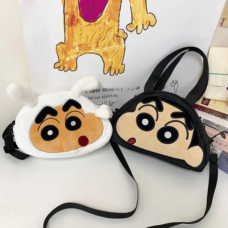 

Новая сумка-кроссбоди с изображением персонажа аниме Крейона Шинчана, модная портативная женская сумка-тоут, сумка для хранения, сумка-мессенджер на молнии для девочек, подарок.