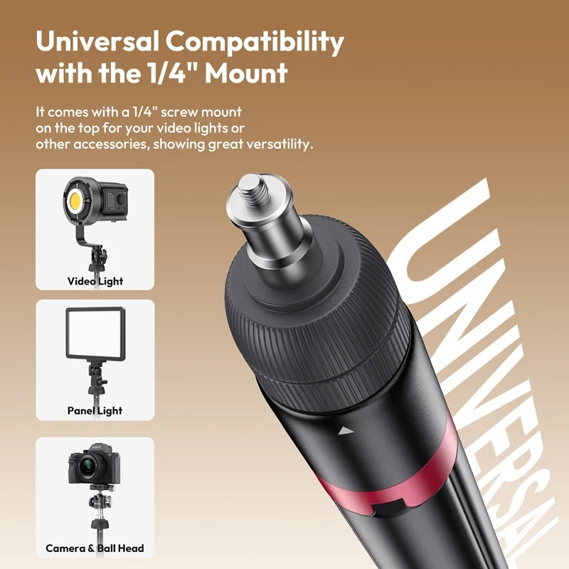 Ulanzi AT-05 2M حامل إضاءة عالي التحمل 5 كجم حامل ثلاثي القوائم قابل للطي مع حامل عالمي 1/4 بوصة لكاميرات أضواء الفيديو للتصوير الفوتوغرافي