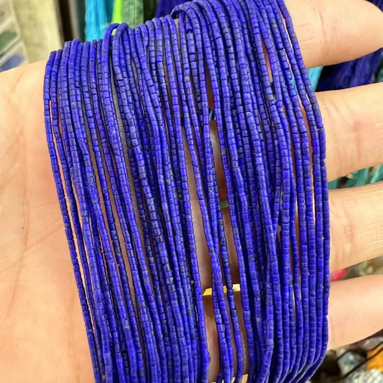 

AAA натуральный синий лазурит 1 мм свободные бусины для изготовления DIY браслет ожерелье для подарка модные аксессуары для изготовления ювелирных изделий оптом