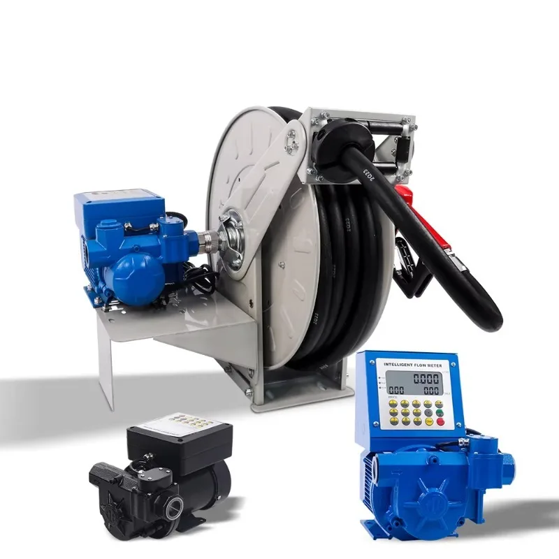 Hot Selling Intelligent High Flow Fuel Pump Set 40-80L/min Silent Drum Metering Assembly Car Refueling Petrol Service Equipment