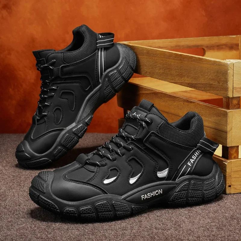 Men's Casual Sport Shoes Breathable Lightweight Outdoor Mesh Sneakers Black Athletic Jogging Walking Shoes Free Shipping view 5