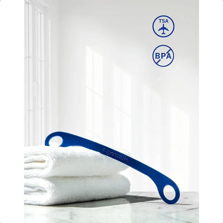 ersmile Ripple Edge Tongue Cleaner Raschietto per lingua ergonomico riutilizzabile 3 pezzi