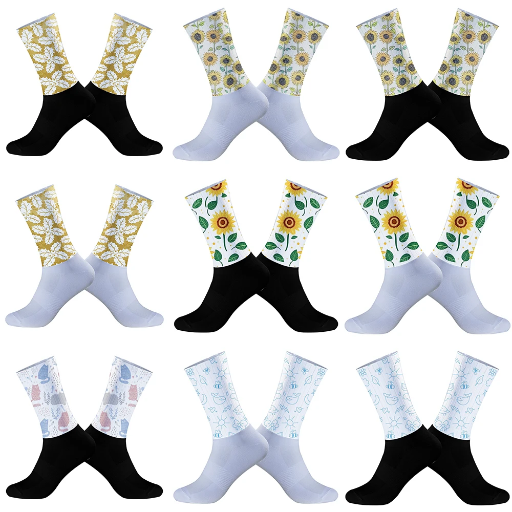 

Anti Slip Silicone Aero Socks Bicycle Sport Bike Socks 2024 New Summer Cycling Socks