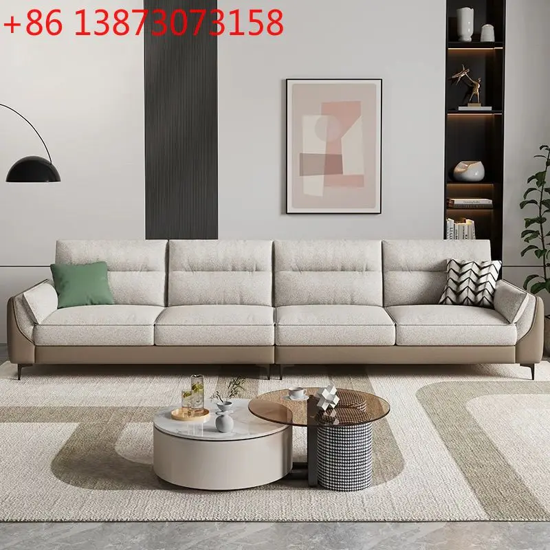 

Removable and washable cotton and linen fabric sofa living room simple modern sofa size apartment Italian cat claw leather