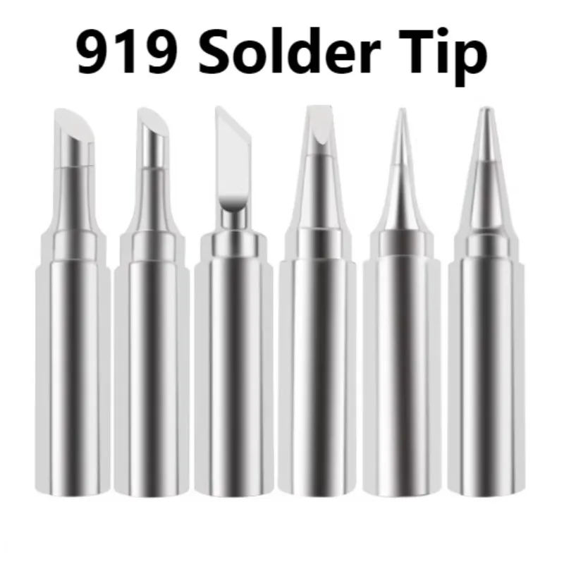 5Pcs 919 Soldering Iron Tip 100W I/B/K/3C/2.4 Welder Nozzle ID5 OD7.2mm Internal Heated Bit Lead-Free Solder Head Welding Supply
